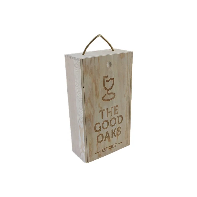 Unfinished Cheap Individual Decorative Single Bottle Luxury Wooden Wine Boxes
