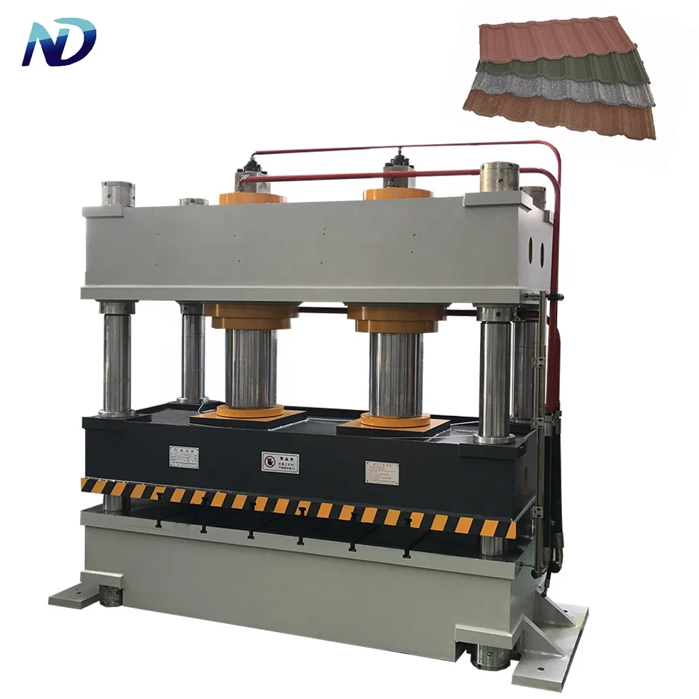 Steel Stone Coated Aluminum Metal Roof Tile Hydraulic Press Machine
