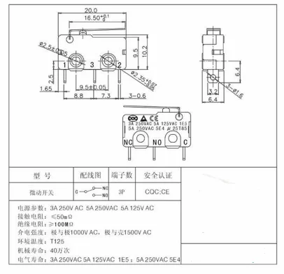 Концевого выключателя KW12 микропереключатель KW11-3Z-2 прямой хвостовик 3 фута свяжитесь переключатель 5A125V