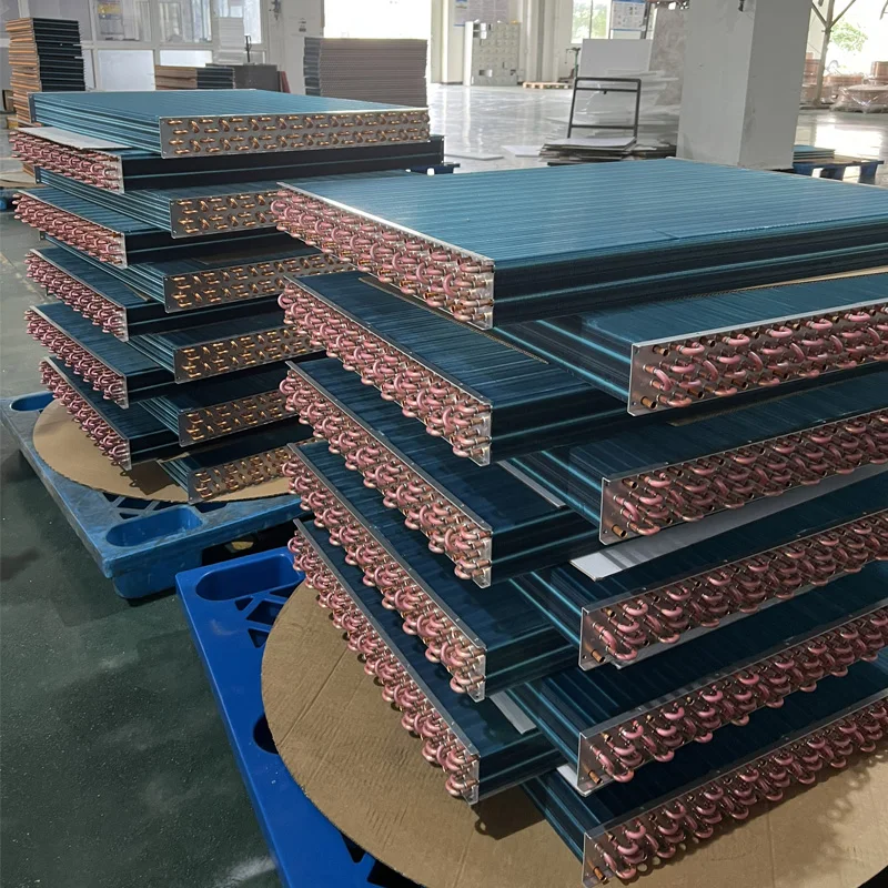 Customized Copper Tube Hydrophilic Fin Heat Exchanger Air Conditioner Condenser Coil