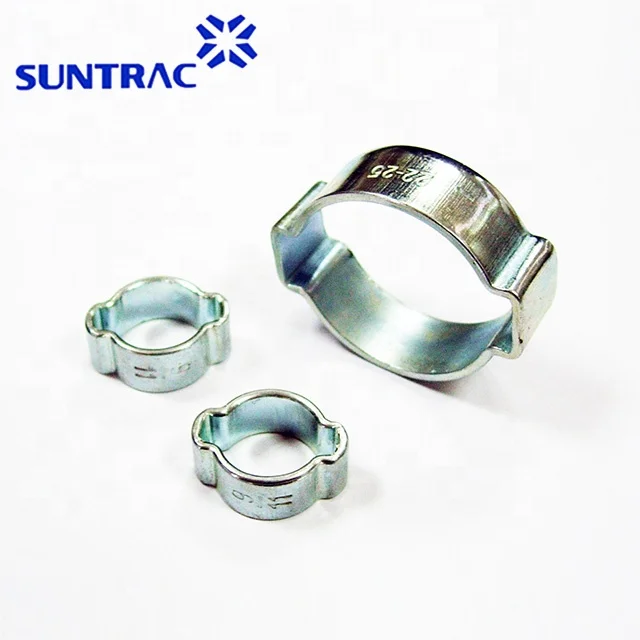 Galvanized steel double ears hose clip hose clamp taiwan hose clamp