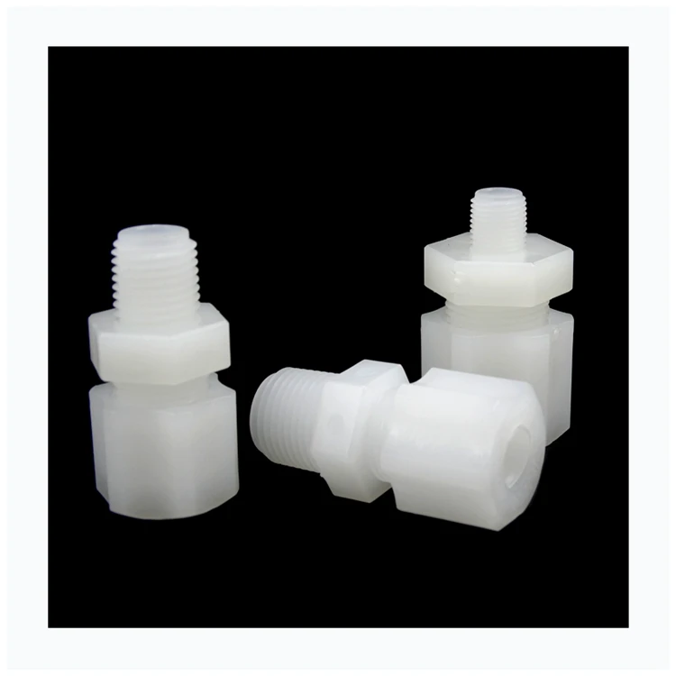 Professional Factory Pipe Fitting pvdf male connectors PVDF External teeth direct to the head