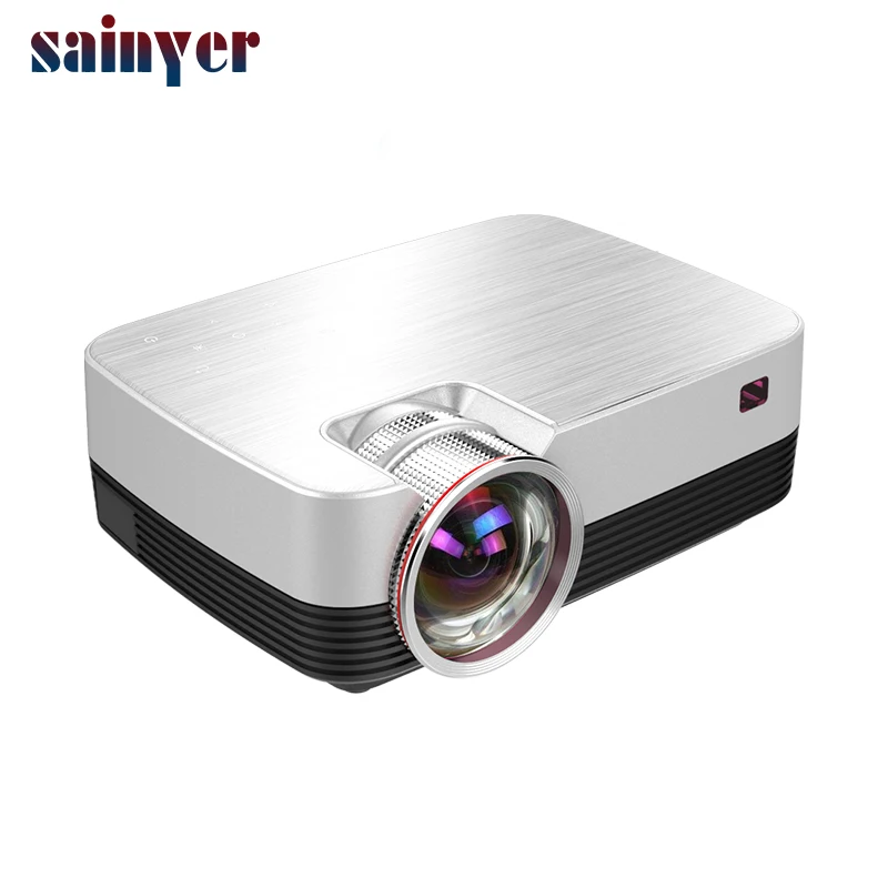 Portable Home Theater 1080p 4K Full Super Clear LED Mini Projector for Home Cinema Office Meeting Video Game