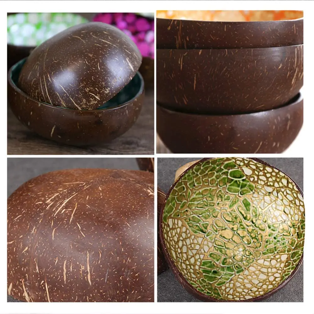 craft bowl coco shell inlaid with mother of pearl bowl handmade vietnamese lacquer coconut shell bowls