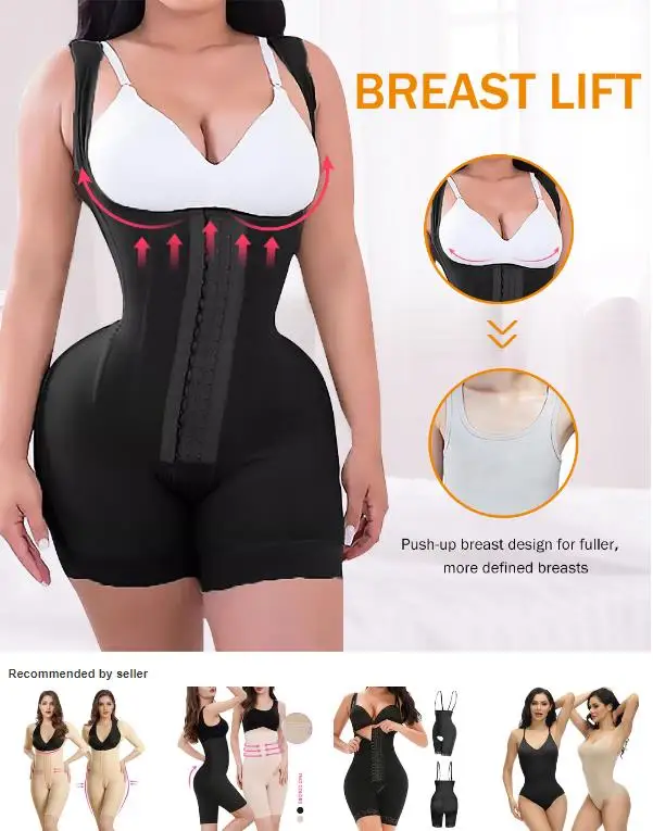 Wholesale Seamless U Plunge Backless Thong Bodysuit Tummy Control Women Invisible Plunge Bra Body Suit shapewear dress