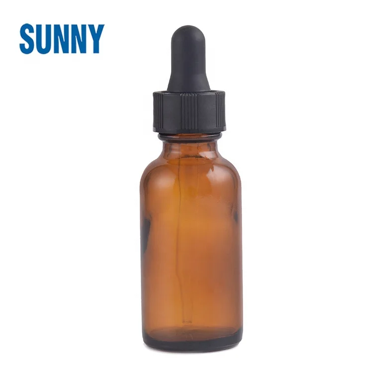 1oz 30 ml Clear Flint Boston Round Glass Bottle boston white bottle with lid