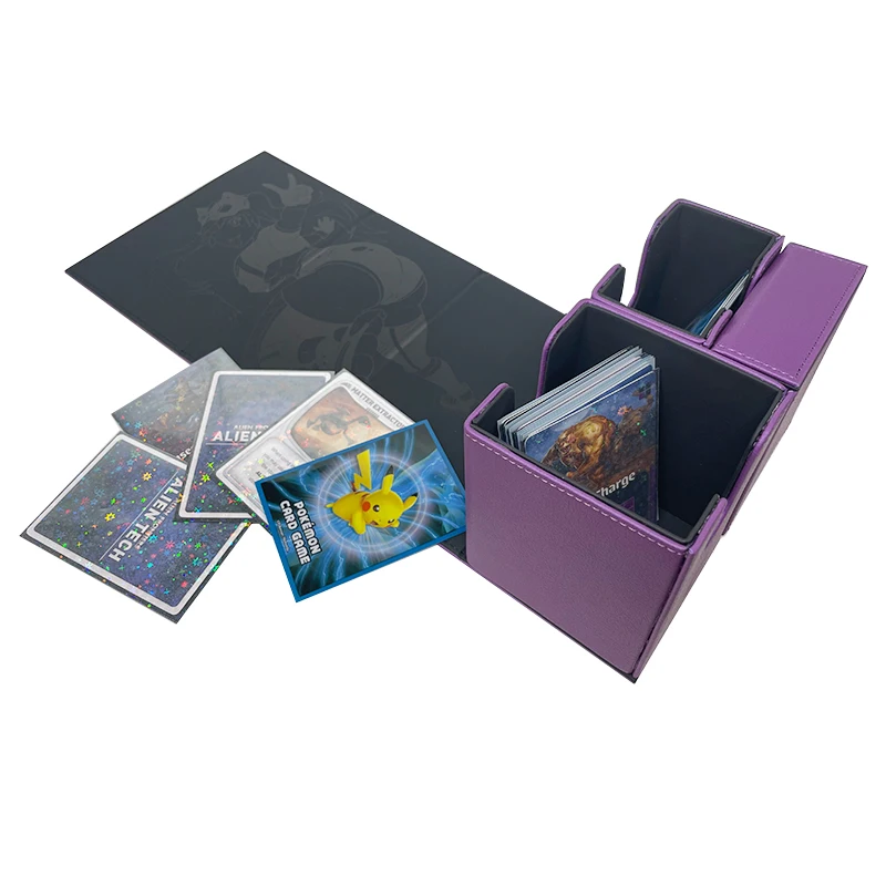 Collecting Card Deck Box Storage Case Customized Board Game Derivatives Pu Leather High Quality China Custom Size Accepted