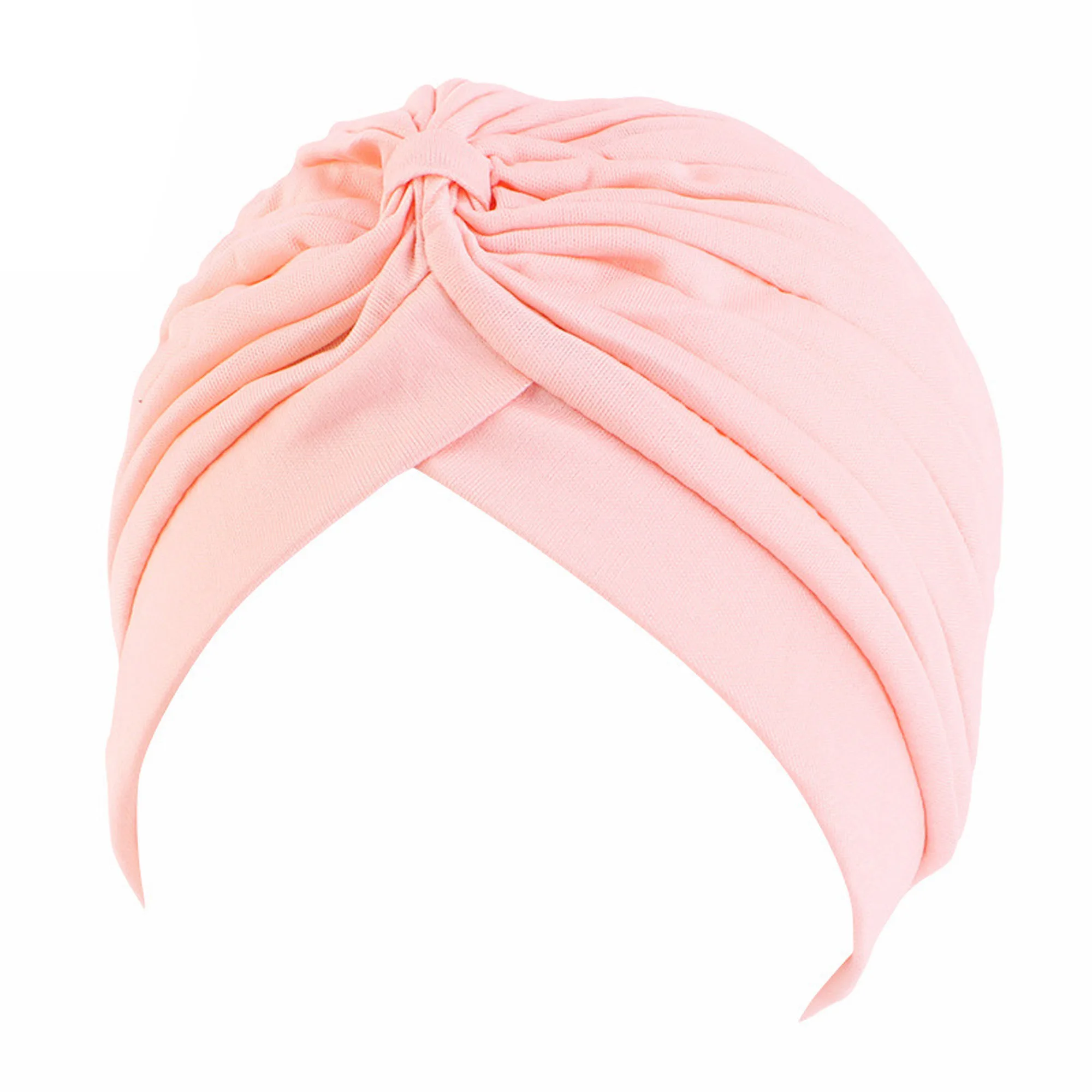 12pcs 12 Colors Women Muslim Turban Arabia Headwrap Hijab Twist Pleated Bonnet Ladies Headwear Islamic Headband