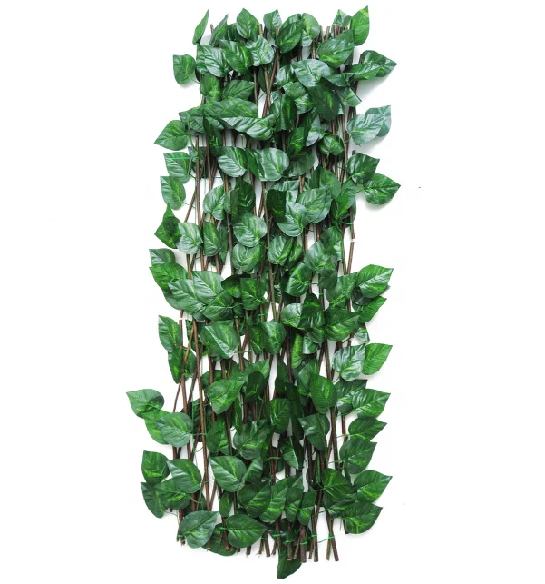 Stretchable Expandable Greenery Artificial Leaf Privacy Roll Ivy Privacy Fence Screen for Garden Decoration