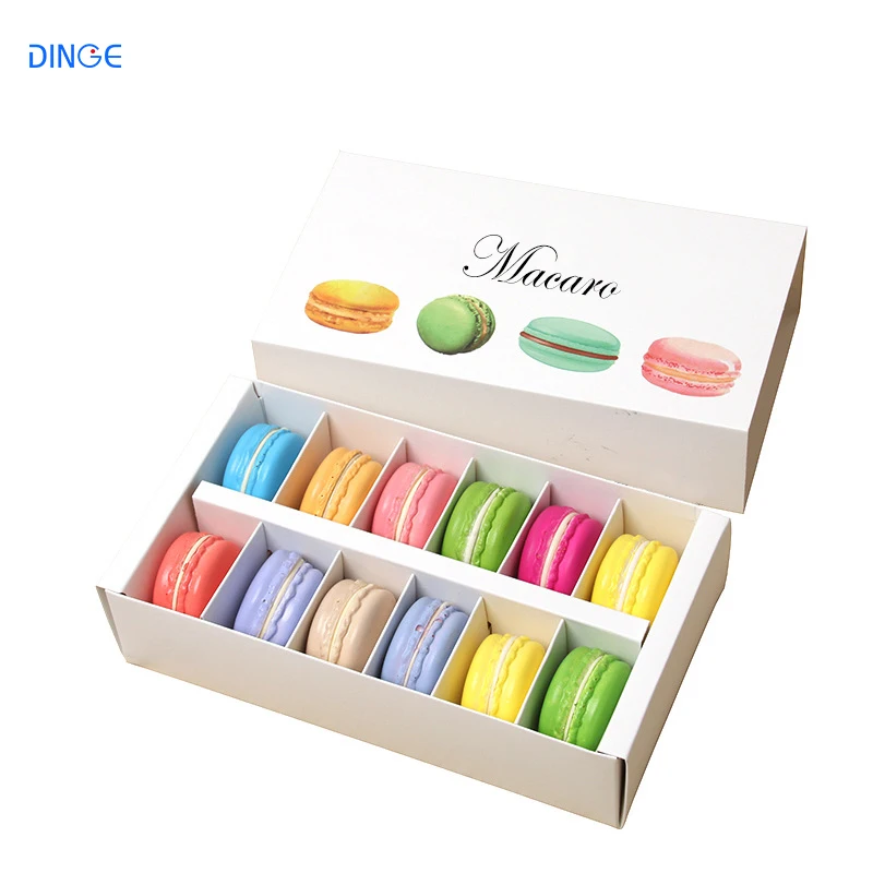 macaron box clear custom gold packaging package paper gift wholesale with window plastic handle lid macaron boxes