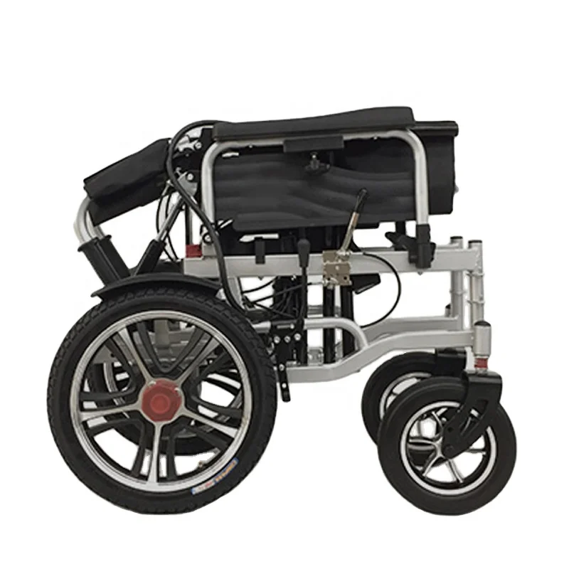 Foldable wheel chair e-wheelchair 4x4 with optional accessories