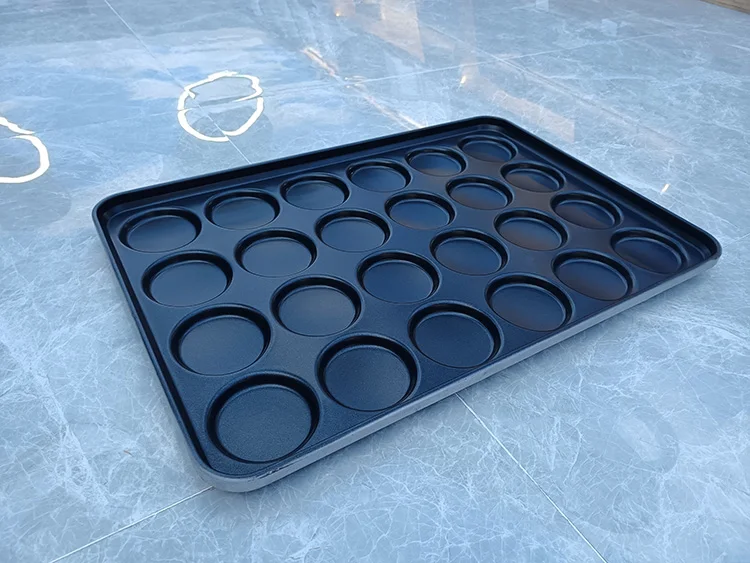 ПТФЭ Non Stick алюминиевой стали 24 чашки 4 дюйма гамбургер бургер хлеб булочка противень для выпечки