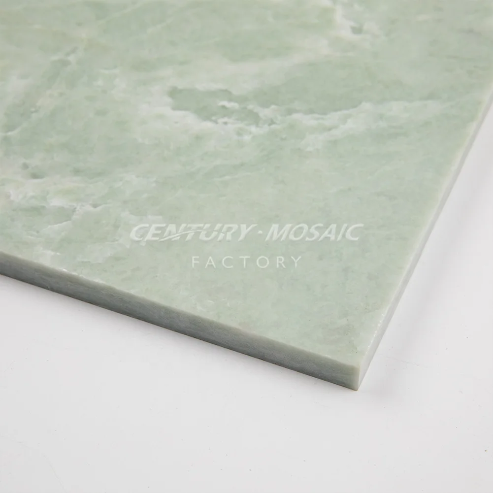 Century Mosaic Natural Stone Mint Green Marble Tile Wall Tiles Green Color Wall Floor