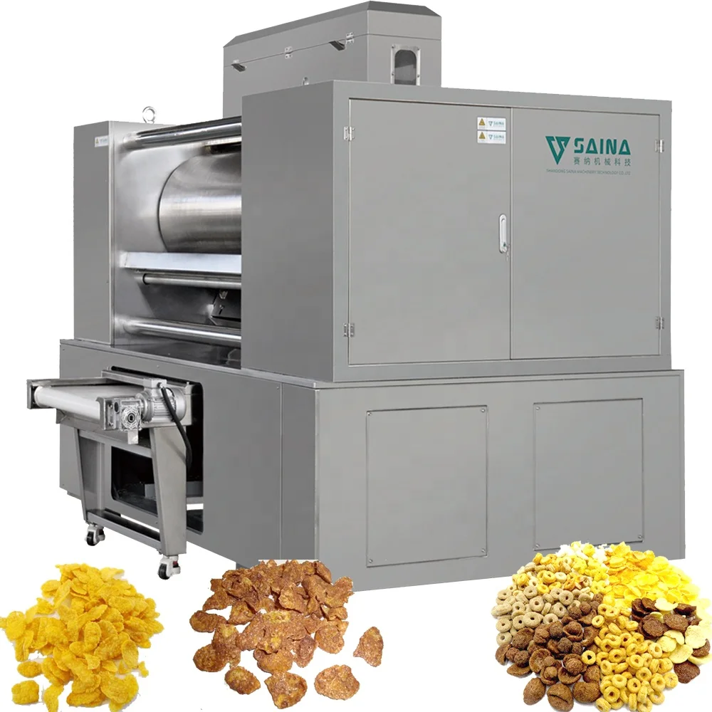 China Corn flakes puffing machine production line price extrusion snack food process line