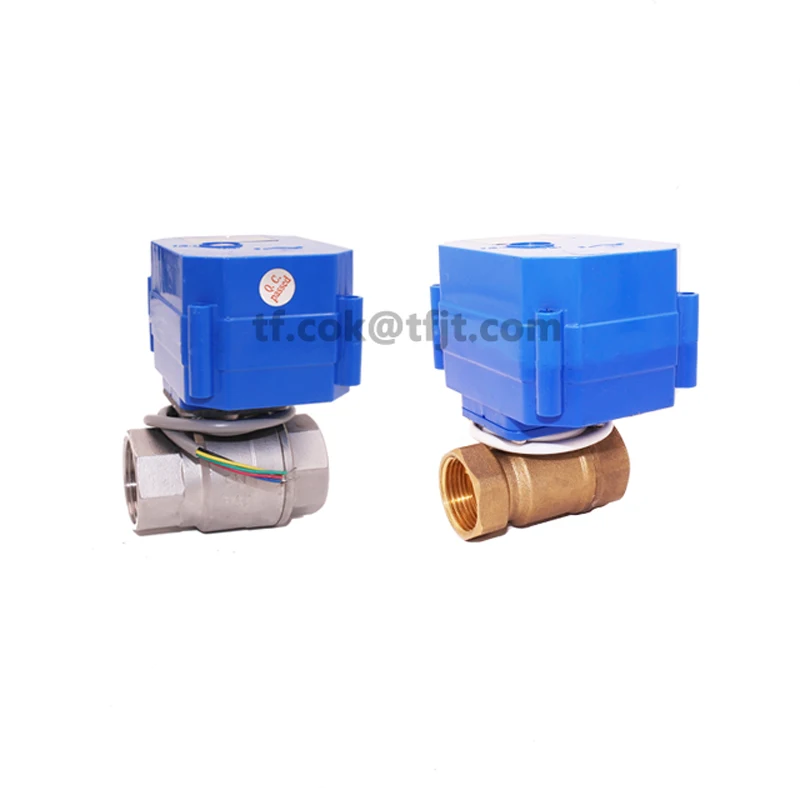 CWX-60P Brass PVC Stainless Steel 2 Ports 3 Ports Motorized Valve for Water