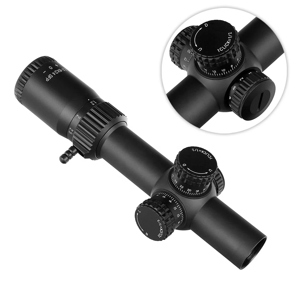 YSC OEM 1.2-6X24 IR Optic Scope 30mm Tube 1/2 Click Value Scope Compact Tactical Sights