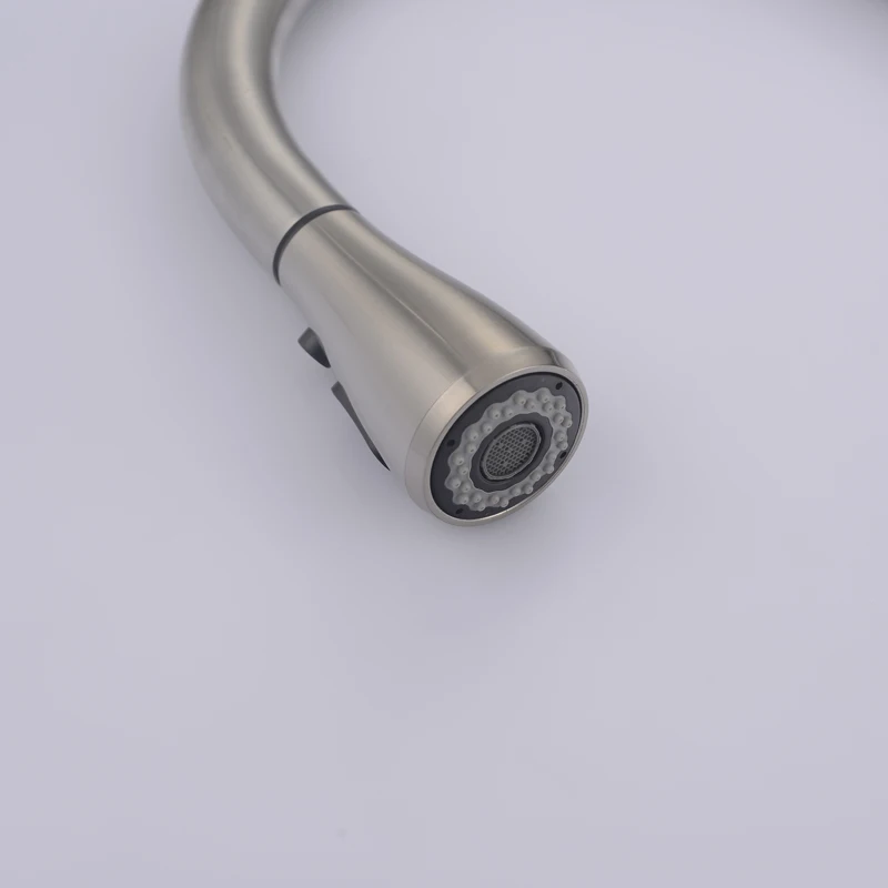 Factory wholesale direct sales high quality and inexpensive 304 stainless steel  pull down kitchen mixer faucet