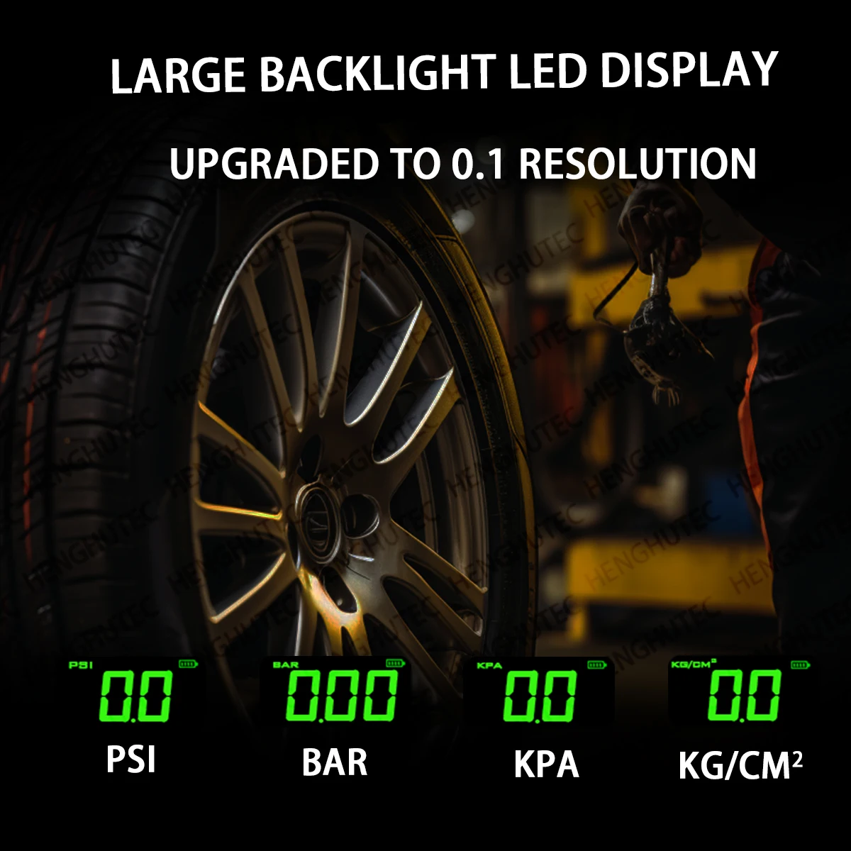 Full-Auto LED Digital Tire Inflator - Electric Air Pump for Vehicle and Car Tire Inflation