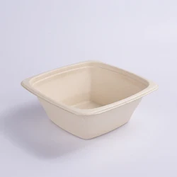 32 oz Sugarcane Biodegradable Disposable food containers Bagasse Paper Salad Bowls