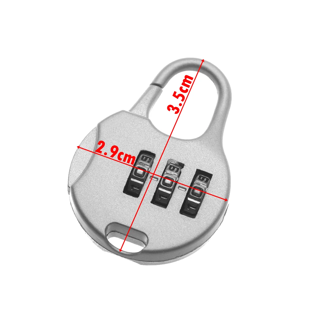 
canyu lock Mini Security Travel Safe Lock 3 Dial Digit Number Code Password Combination Padlock for Padlock Luggage Lock of Gym 