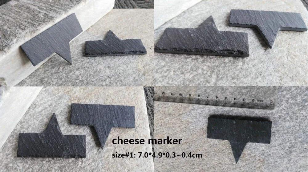 New high-end dining slate cheese marker ETIQUETA DE QUESO DE ROCA PIZARRA