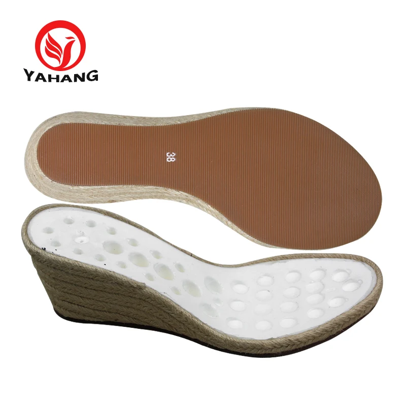 Wedge Heel Jute Soles for Sandals Sole Manufacturers Female Outsole