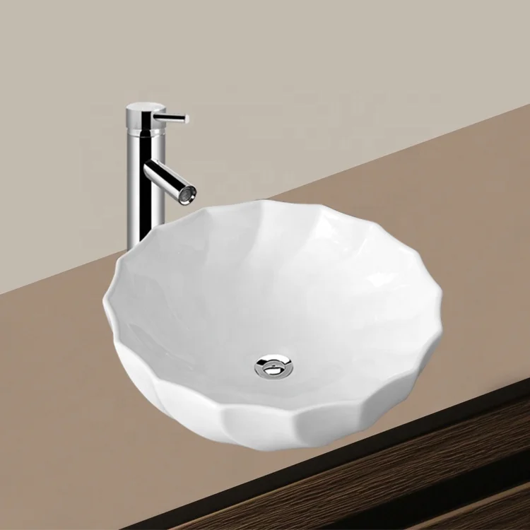 Bathroom special design wash basin white ceramic lavabo bathroom sink with no faucet hole