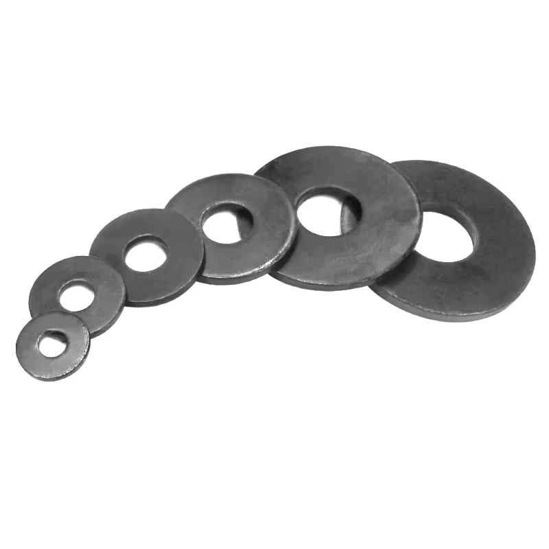Black Grade 8 Metal Flat Washer, Meson Huasi Thickened Flat Washer M3M4M5M6M8M10M12M16-M30