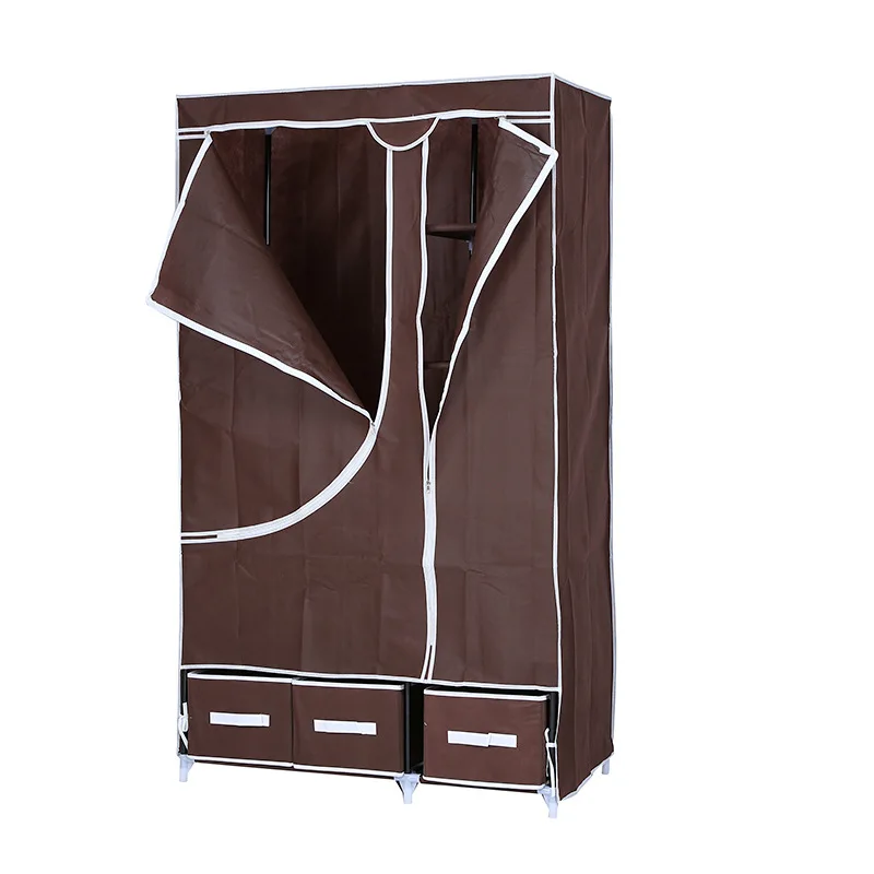 Wholesale Folding Non-woven Cloth Fabric Wardrobe Storage Cabinet Portable Closet Bedroom Furniture Storage Rack Wardrobe