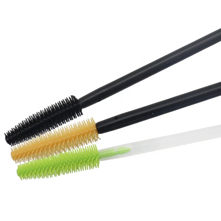 50pcs Disposable Silicone Eyelash Brush Make Up Gloss Wands Applicator Eyelash Extension Tool