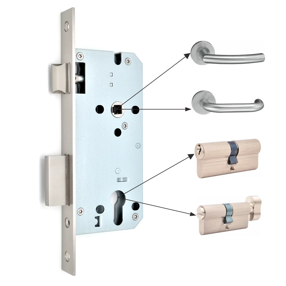 
Fireproof Stainless Steel Lock Body 5085 / fire rated mortise lock/ European standard door lock body 