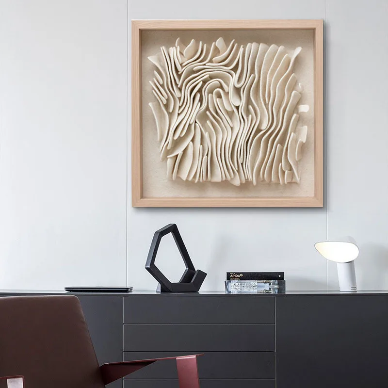 Living Room  Decor Mixed Media Wall Art Handmade Soft Clay Artwork 3D Painting Abstract Wall Decorations For Home