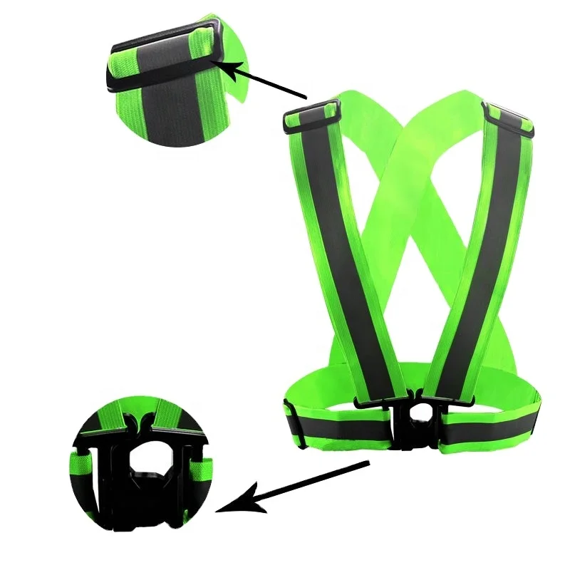 Arm Band Luminous Reflective Belt Straps Safety Snap Wrap For Outdoor Sports