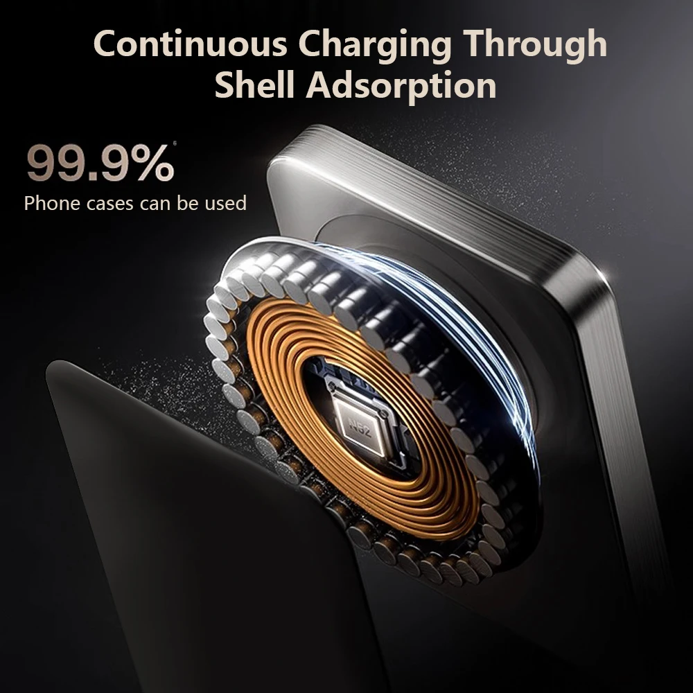 2024 Hot Selling Gift Mini Portable  Power Bank 10000 Mah Magnetic Wireless Power Bank Ultra Slim Power Bank With Logo Custom