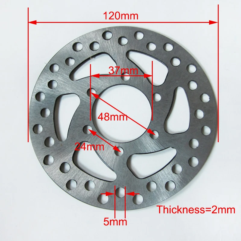 120mm 37mm 6 Hole Disc Brake Rotors Plate Braking Disc Rotors for Motocross Mini Moto Motorcycle Electric Scooter Tricycle Parts