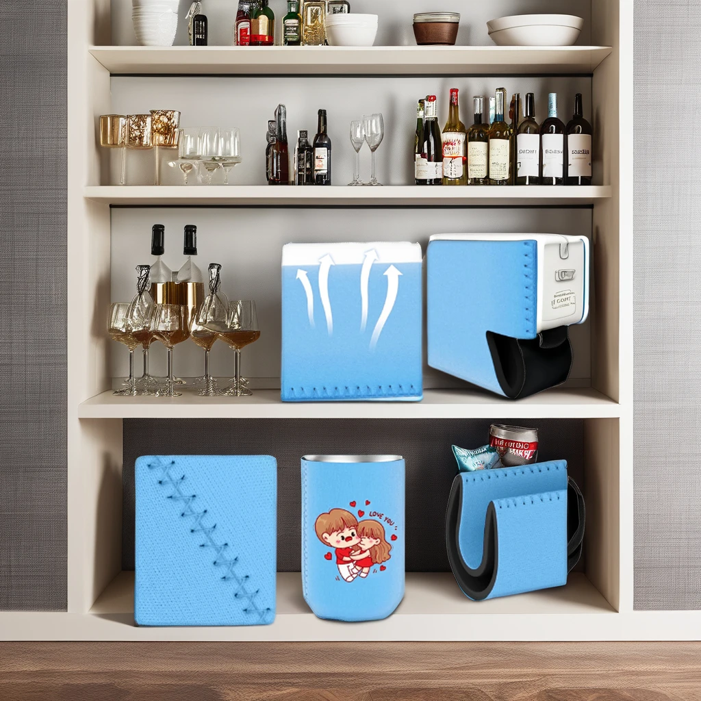 Custom Printed Insulated Neoprene Can Cooler Stubby Holder Sublimation Logo Collapsible Beer Can Cooler stubby Holder