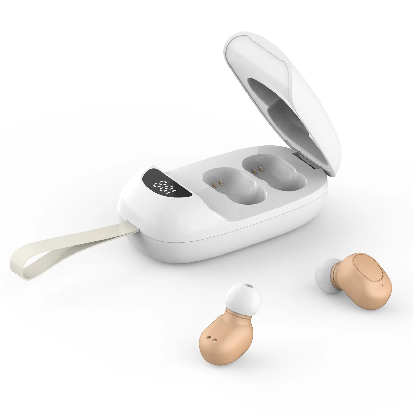 Rechargeable Invisible Sound Amplifier Portable Deaf Elderly Wireless Noise Cancellation Digital Hearing Aids