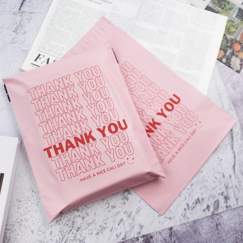 self adhesive sealing matte pink mailer poly envelopes packing brand hot sale brand polybag plastic shipping bag