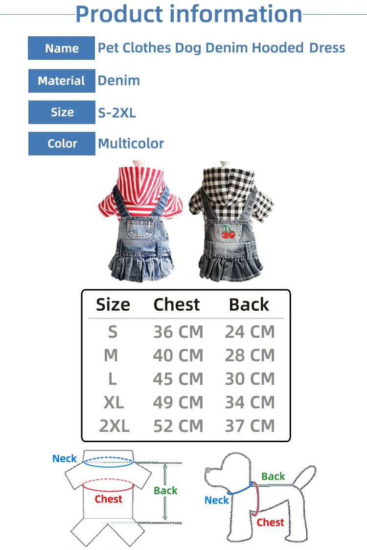 Luxury Clothes Casual Cowboy Rompers Pants Jeans Pet Dog Vests Dress