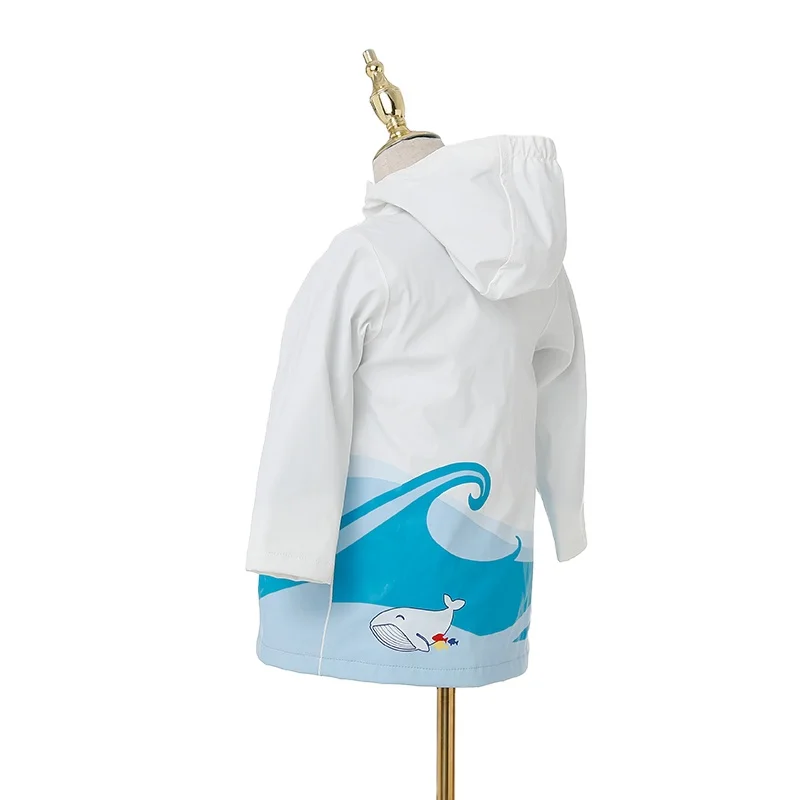 Wholesale Customized Waterproof Rain Jacket Breathable Children Cartoon Raincoat