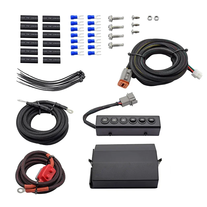 DC 12V 24V JL 6 Gang Small Button Switch Power Panel Kit For Auto Car Marine Boat