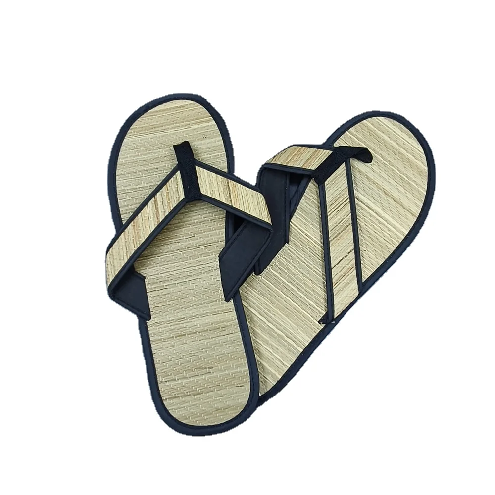 HOT Selling  Sandals Summer Durable Slippers Hand Weaving Sea bamboo Shoes/ Flip Flops