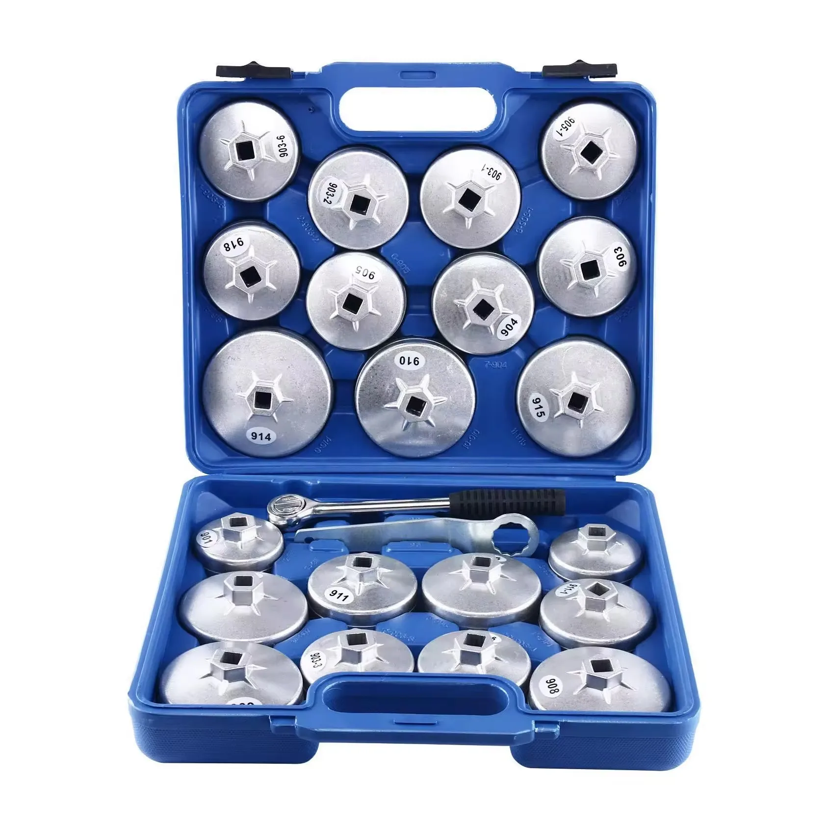 23pcs Cup Type Oil Filter Wrench Set Removal Tool Oil Filter Hat Wrench Set Vehicle Tools Oil Filter Wrench