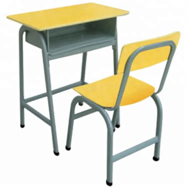 School Student Desk and Chair Fixed Child Bed Room Furniture Set Environmental Wooden Study Table Chair Designs