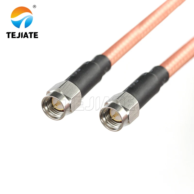 Rg142 50 Ohm Stainless steel Flexible Rf Coax Cable Sma Male To Sma Male Rg142 Coaxial Cable Connector Cable Assembly
