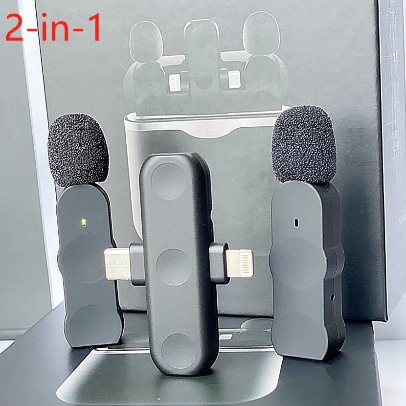 Youtuber Set Portable Lavalier Wireless Microphone Low Latency Live Clip on mini Video microphone factory recording mic