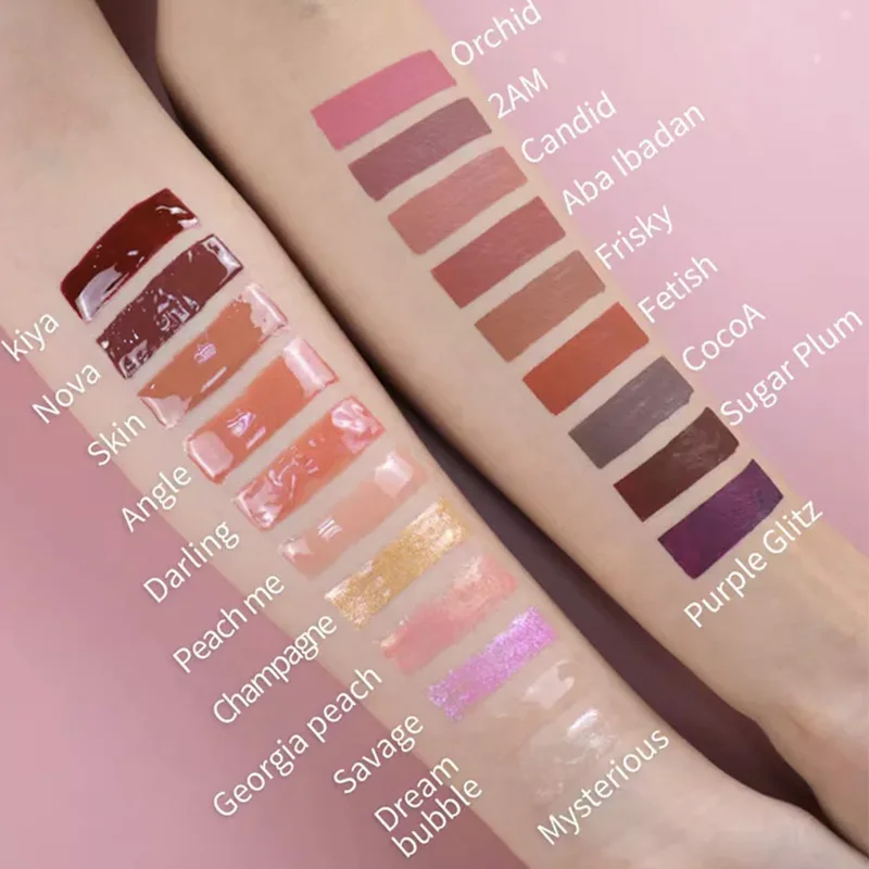 Wholesale  Cosmetic Custom Logo Lipgloss Vendors Matte Lip Gloss Nude Clear Shinny Shimmer Lip Gloss Private Label