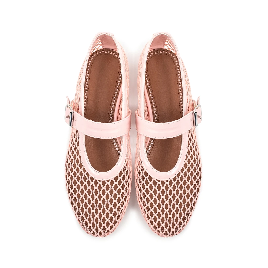 2024 new fashion comfortable sexy round toe women casual large size flat shoes summer net buckle women Mary Jane shoes