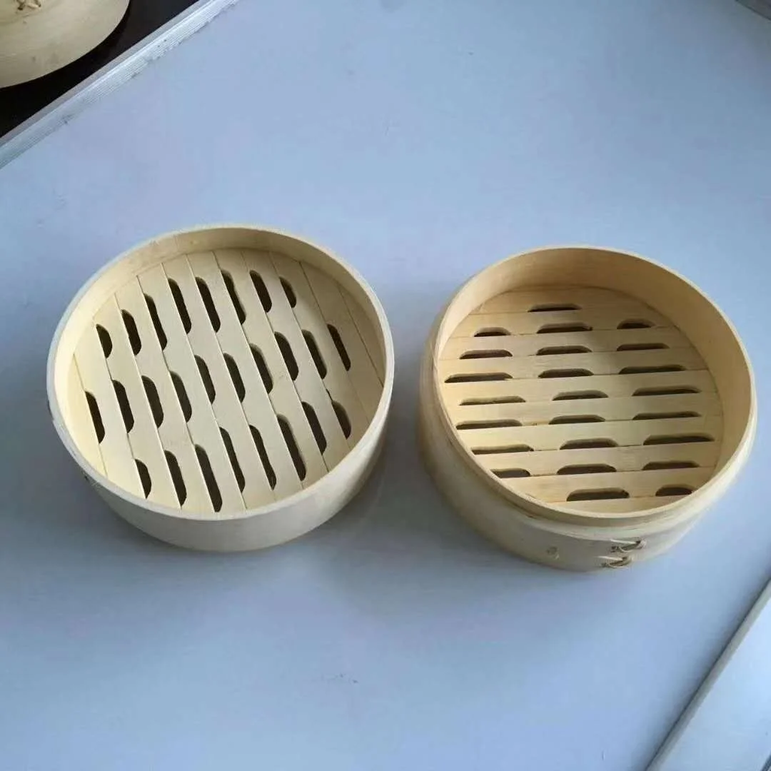 10 Inch Handmade Vegetables, Fish, Meat & Desserts Bamboo Wood Steamers