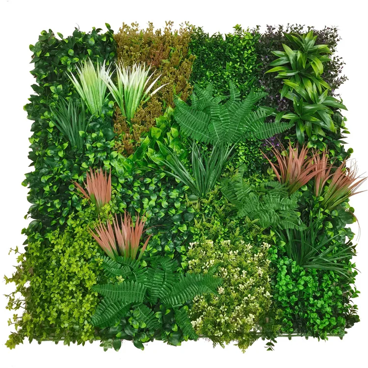 New Design Customized Jungle Style Vertical Plants Wall Artificial Wall Hanging Plant Green Grass Wall for Home Decoration
